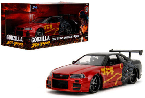 Godzilla - Hollywood Rides - 1:24 '02 Nissan Skyline GT-R (R34) Die-Cast Car