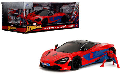 Marvel Spider-Man - Hollywood Rides - 1:24 McLaren 720S Die-Cast Car & Spider-Man Figure