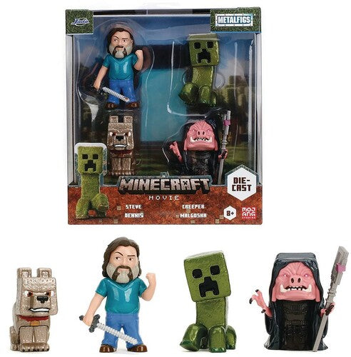 Minecraft Movie - MetalFigs - 2.5" Die-Cast Figure 4-Pack