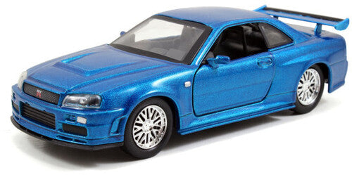 Fast & Furious - 1:32 Brian's Nissan Skyline GT-R (R34) Die-Cast Car (Blue)