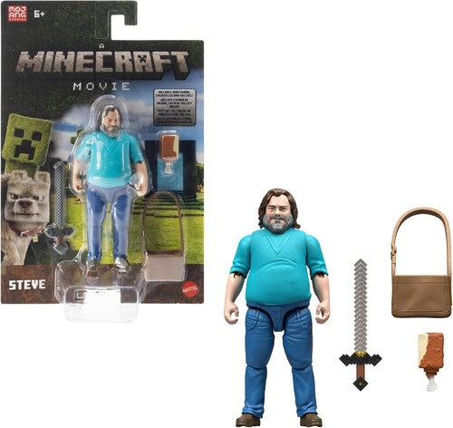 Minecraft Movie 4'' Steve Figure with Accessories