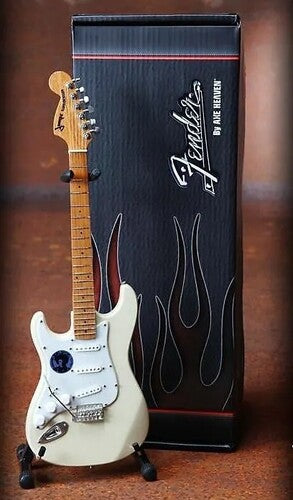 Jimi Hendrix Fender Strat Left Hand Cream W/Jimi Logo 10 Inch Miniature Guitar