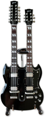 Slash Gibson EDS-1275 Doubleneck Aged Black 10 Inch Miniature Electric Guitar