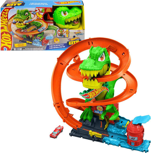 Hot Wheels City T-Rex Blaze Battle Playset