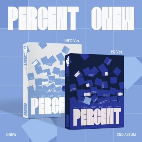 Onew - Percent - Photobook Version - Random Cover - incl. Photobook, Photocard, Standing Postcard, Eight Codes Card, Folded Poster, 4-Cut Photo, Sticker Pack + Hidden Sticker