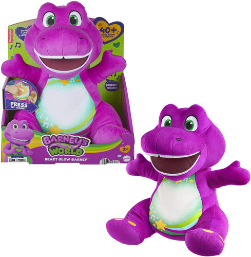 Barney's world: Heart Glow Barney Plush