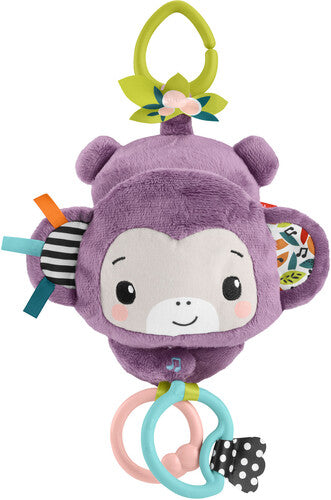 Fisher Price Sing & Go Purple Monkey Stroller Toy