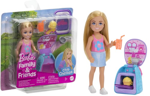 Barbie Family & Friends Chelsea Cupcake Baking Backpack Doll And Accessories