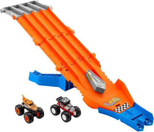 Hot Wheels Monster Trucks Race Down Destruction Playset