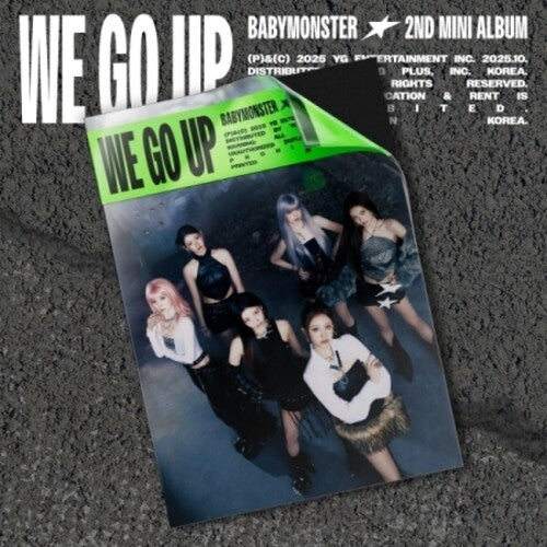 Babymonster - We Go Up - We Version - incl. 72pg Photobook, Folded Poster, 6 Selfie Photocards, Inclusion Envelope, 2 Logo Stickers + Photo Sticker