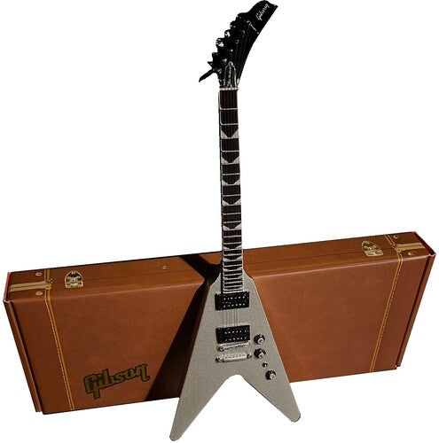Gibson Dave Mustaine Flying V EXP Silver Metallic 10 Inch Miniature Guitar