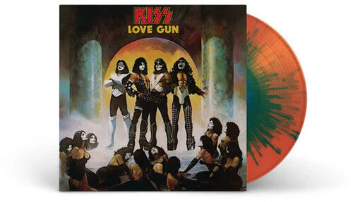 Kiss - Love Gun - Tangerine & Aqua Splatter Vinyl