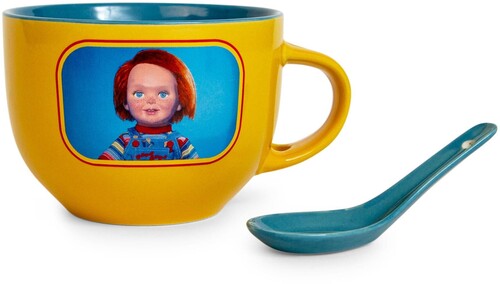 Child's Play - 24oz Ceramic Soup Mug with Spoon - Chucky Good Guys
