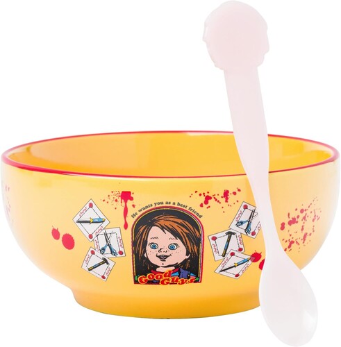 Child's Play - 28 oz Ceramic Bowl with Color-Changing Spoon - Good Guys