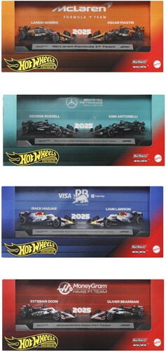 Hot Wheels Premium 1:64 Formula 1 Race 2-Pack 4-Piece A Assortment