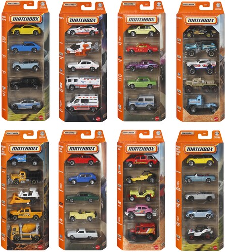 Matchbox Basic 1:64 Car 5-Pack 12-Piece G Assortment