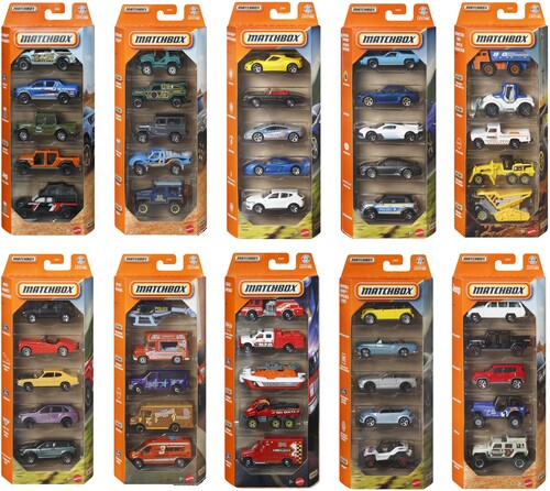Matchbox Basic 1:64 Car 5-Pack 12-Piece K Assortment