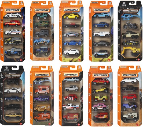 Matchbox Basic 1:64 Car 5-Pack 12-Piece L Assortment