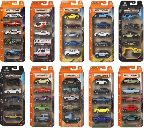 Matchbox Basic 1:64 Car 5-Pack 12-Piece M Assortment