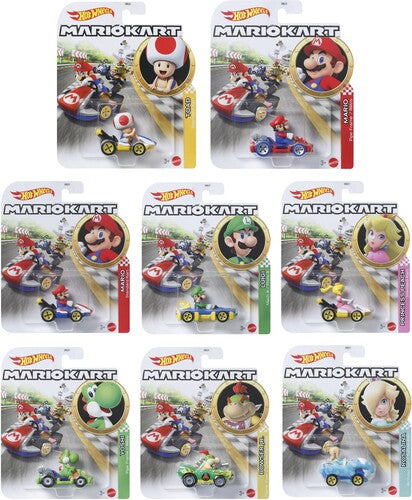 Hot Wheels 1:64 Mario Kart 8-Piece C Assortment (Nintendo)