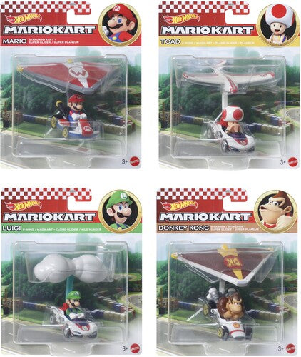 Hot Wheels Mario Kart Glider 4-Piece S Assortment (Nintendo)