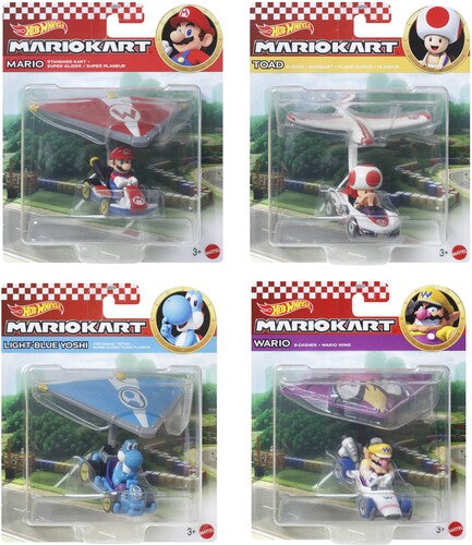 Hot Wheels Mario Kart Glider 4-Piece T Assortment (Nintendo)
