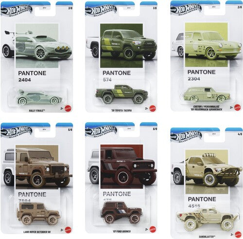 Hot Wheels 1:64 Silver Series Pantone 10-Piece B Assortment