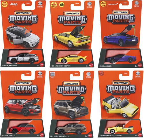 Matchbox Moving Parts 8-Piece L Assortment