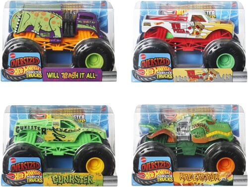 Hot Wheels Oversized Monster Trucks 1:24 4-Piece C Assortment