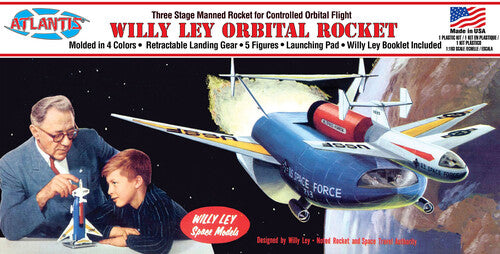 Willy Ley - 1:193 Scale Model Kit - Orbital Rocket with Landing Gar & 5 Figures