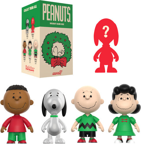 Super7 - Peanuts - Reaction Blind Box Wv8 - Holiday 12pc Flat