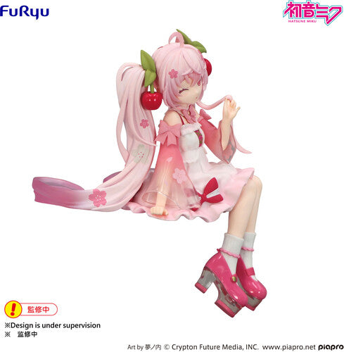 Furyu Hatsune Miku Sakura Miku 2025 Wink Noodle Stopper Figure