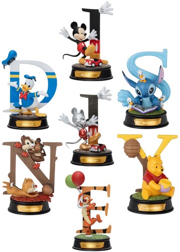 Beast Kingdom - Disney - Mini D-Stage - Alphabet Art Blind Box 6ct Display