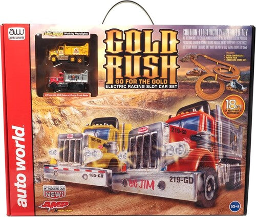 Auto World - Gold Rush: Go for the Gold HO Slot Car Race Set 18'