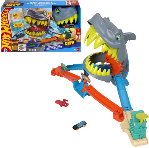 Hot Wheels City Shark Chomp Beach Playset