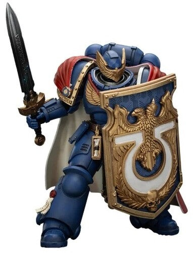 Warhammer 40K: Space Marine 2 - Ultramarines: Victrix Honour Guard with Storm Shield & Power Sword 1/18 Action Figure