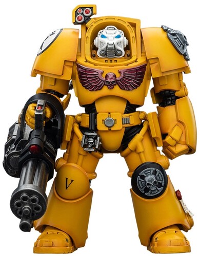 Warhammer 40K - Imperial Fists: Terminator 3 with Power Fist & Assault Cannon 1/18 Action Figure