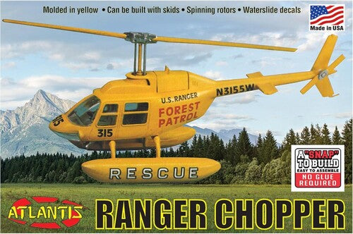 Ranger Chopper U.S. Ranger Forest Patrol Rescue Helicopter 1/72 Scale Model Kit