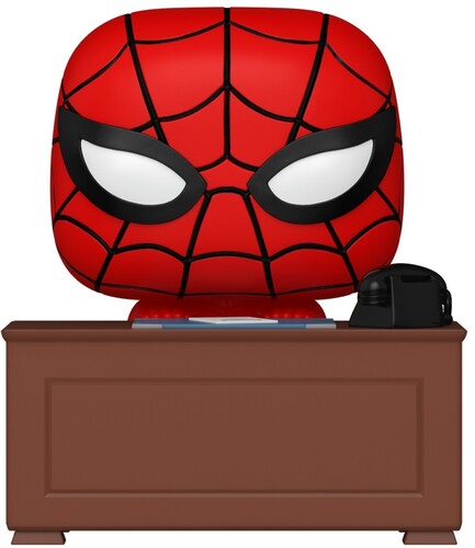Pop Premium Marvel Meme Spiderman With Desk (Clcb)