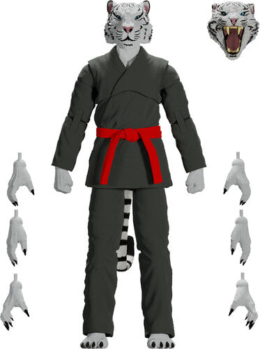 Jiu Jitsu Combat Creatures - Taj The White Tiger Action Figure - Green Gi