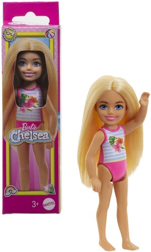 Barbie Chelsea Small Doll with Beach Swimsuit, Blonde