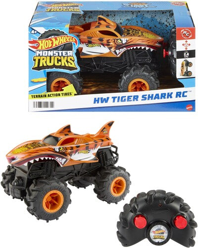 Hot Wheels Monster Trucks 1:24 Scale HW Tiger Shark RC Vehicle