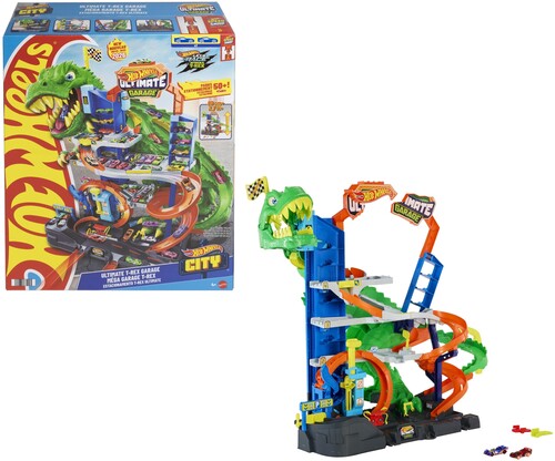 Hot Wheels City Ultimate T-Rex Garage Trackset