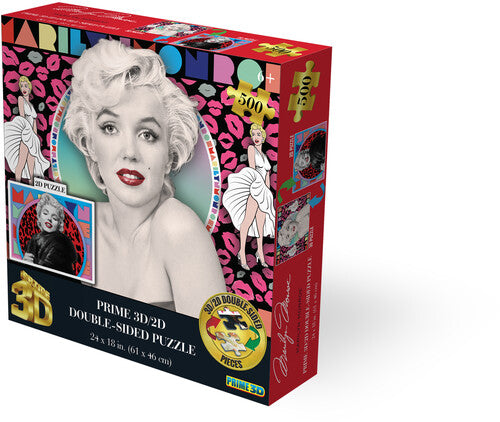 Marilyn Monroe 500pc 24x18 in 3D/2D Double-Sided Puzzle