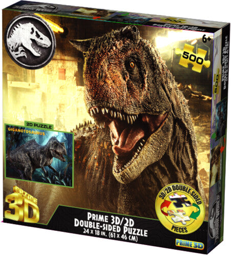 Jurassic World - Ceratosaurus / Giganotosaurus 500pc 24x18 in 3D/2D Double-Sided Puzzles