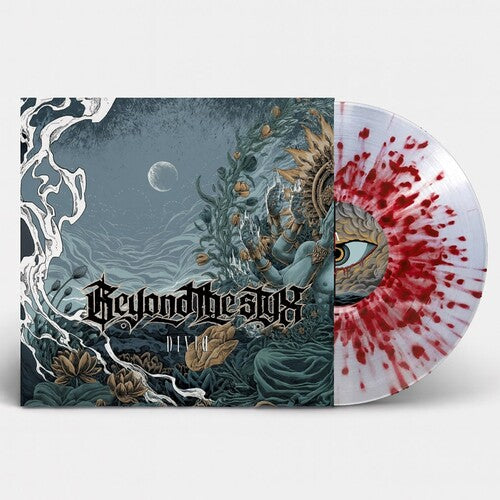 Beyond the Styx - Divid - Clear with oxblood splatter