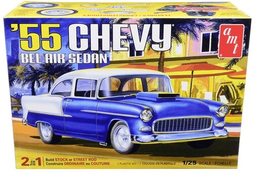AMT 1955 Chevy Bel Air Sedan 2T 1/25 Scale Model Kit