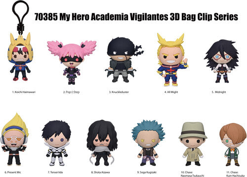 My Hero Academia Vigilantes 3D Foam Bag Clip 24pc Blind Bag PDQ