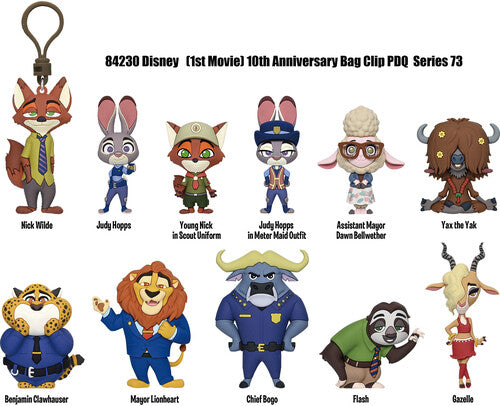 Zootopia - 3D Foam Bag Clip 24pc Blind Bag PDQ