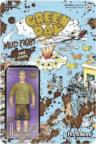 Green Day - ReAction Figures Wv1 - Mud Fight Tre Cool